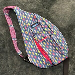 Kavu Blue and Pink Ice Cream Crossbody Sling Bag Dynamic Design